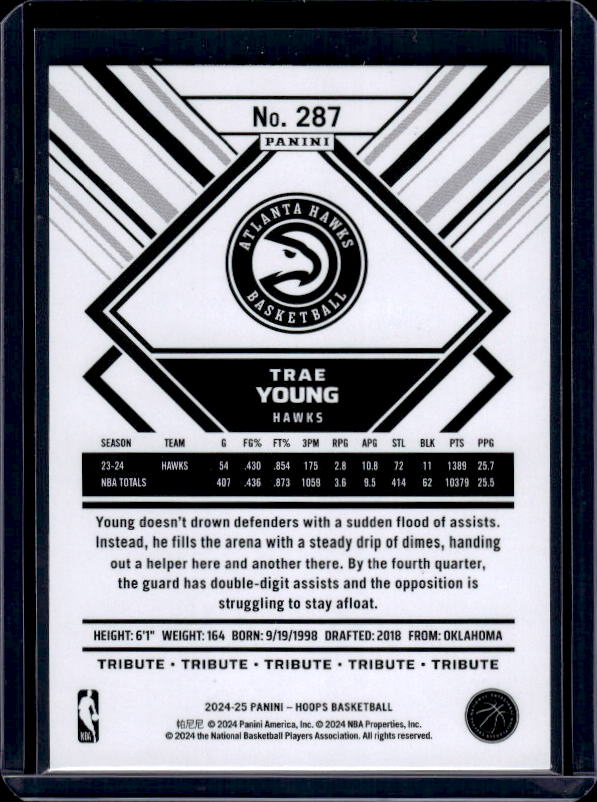 2024-25 Hoops #287 Trae Young