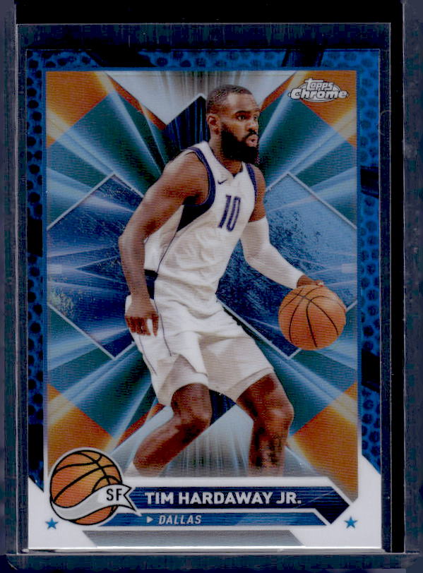 2023-24 Topps Chrome #188 Tim Hardaway Jr. Blue Basketball Refractors