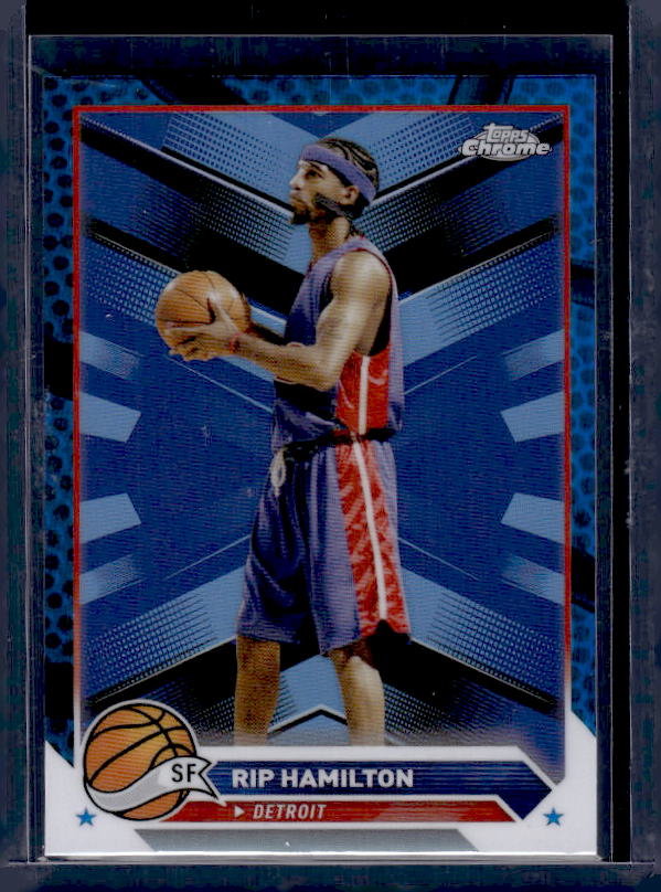 2023-24 Topps Chrome #109 Rip Hamilton Blue Basketball Refractors