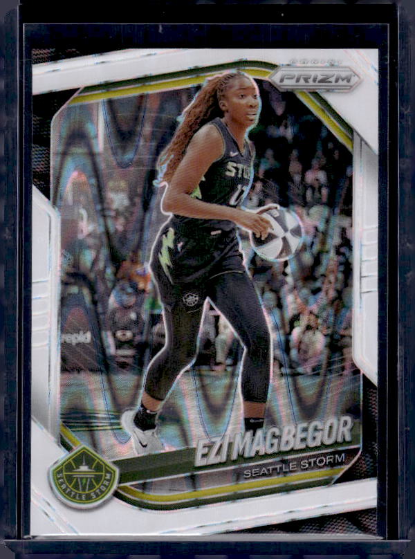 2025 Panini Prizm WNBA #36 Ezi Magbegor White Seismic Prizms
