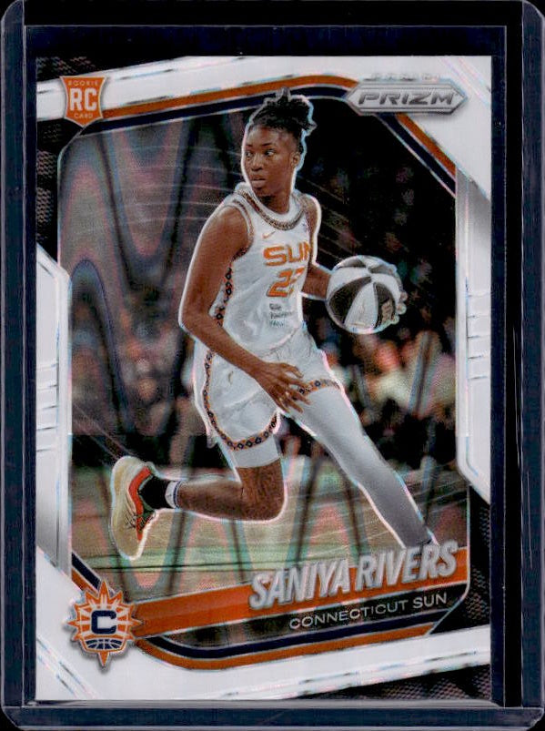 2025 Panini Prizm WNBA #131 Saniya Rivers White Seismic Prizms