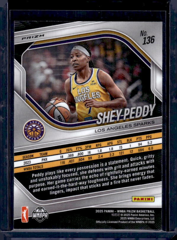 2025 Panini Prizm WNBA #136 Shey Peddy Green Prizms