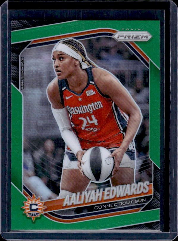 2025 Panini Prizm WNBA #94 Aaliyah Edwards Green Prizms