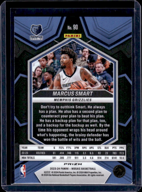 2023-24 Panini Mosaic #90 Marcus Smart Reactive Yellow