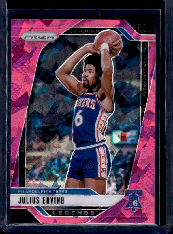 2024-25 Panini Prizm #292 Julius Erving Prizms Pink Ice