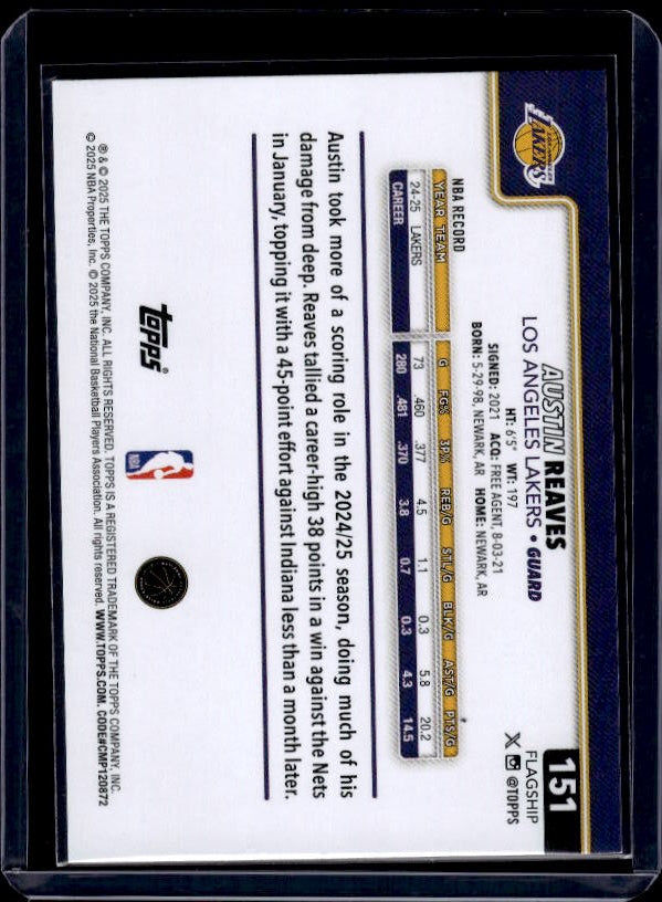 2025-26 Topps #151 Austin Reaves Season Tip Off