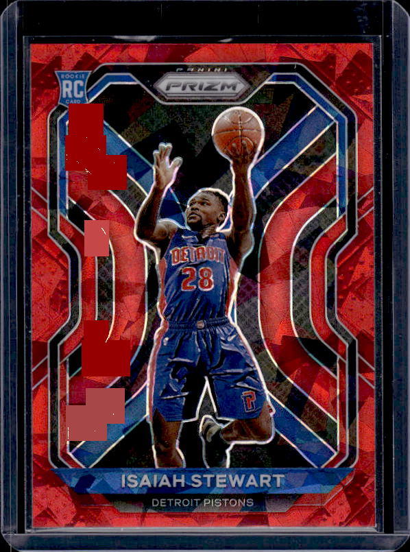 2020-21 Panini Prizm #254 Isaiah Stewart Red Ice Prizms