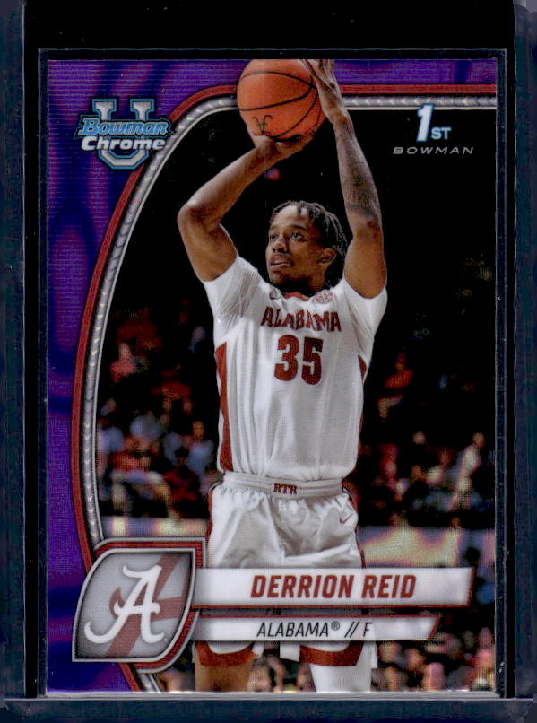 2024-25 Bowman University Chrome #20 Derrion Reid Purple Lava Refractor