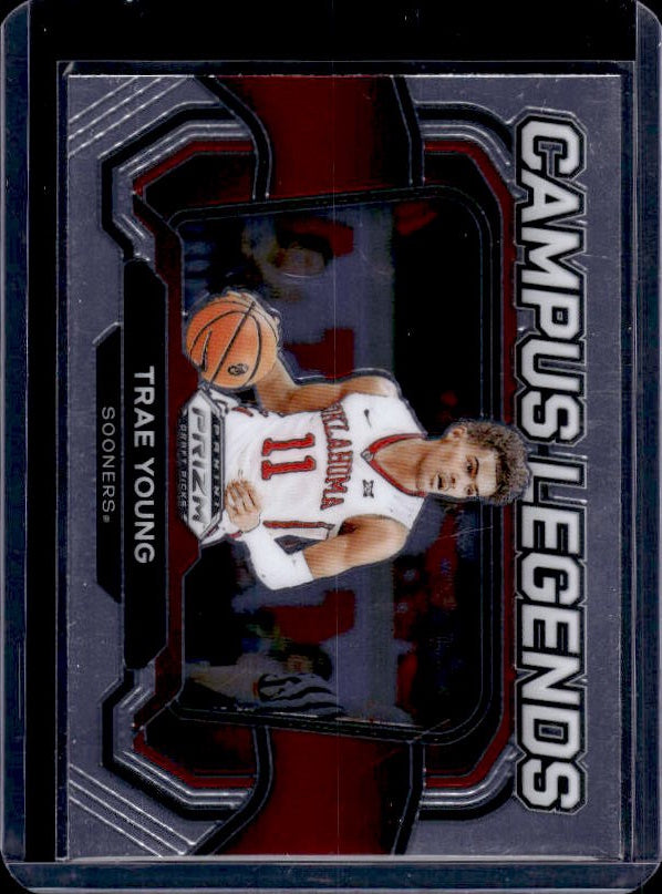 2024 Panini Prizm Draft Picks #7 Trae Young Campus Legends Prizms Silver