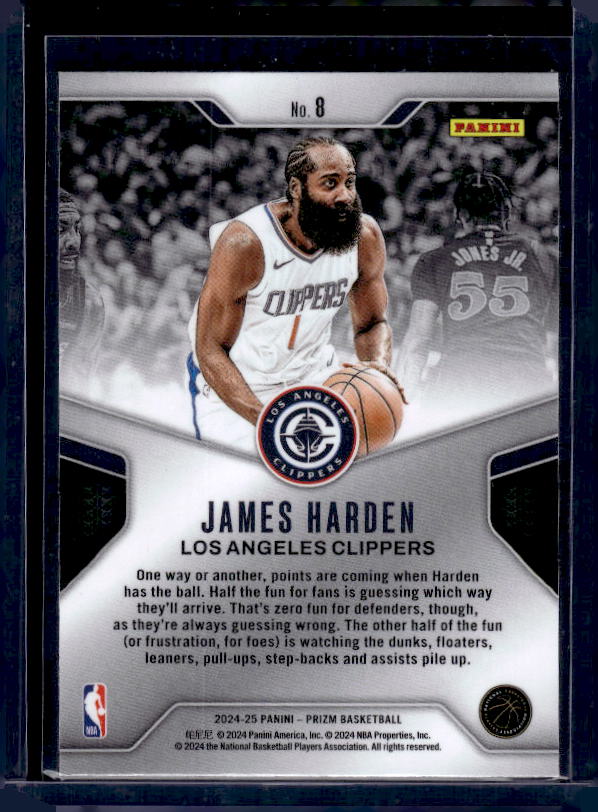 2024-25 Panini Prizm #8 James Harden Dominance