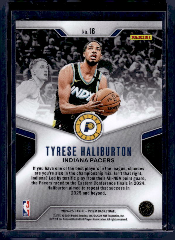 2024-25 Panini Prizm #16 Tyrese Haliburton Dominance