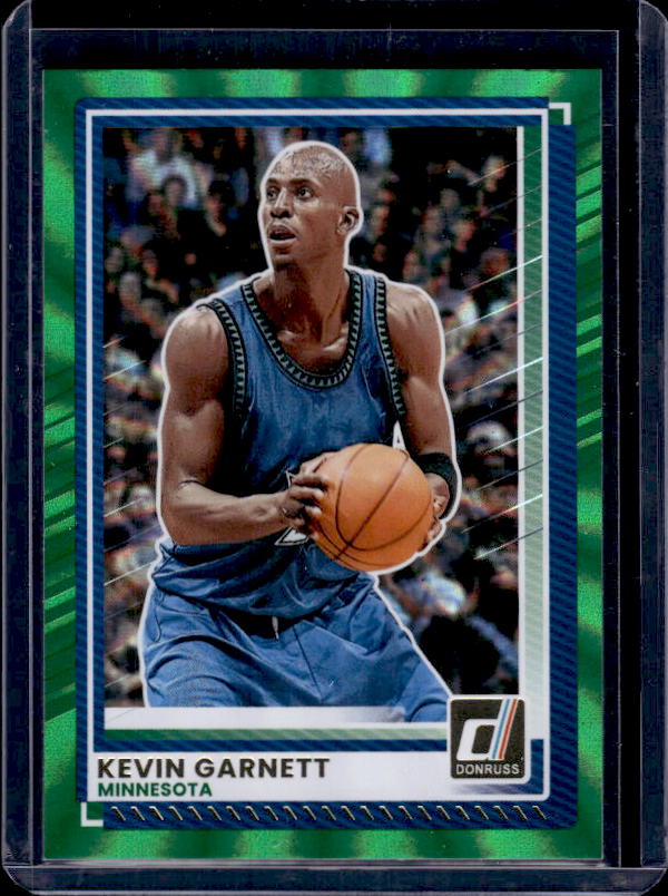 2025-26 Donruss #166 Kevin Garnett Holo Green Laser