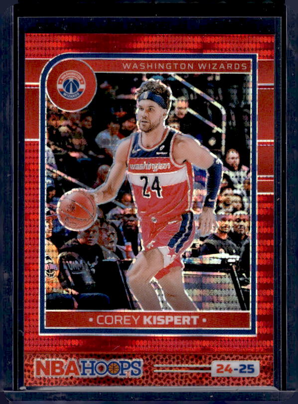 2024-25 Hoops #142 Corey Kispert Premium Prizms Pulsar Red #/199