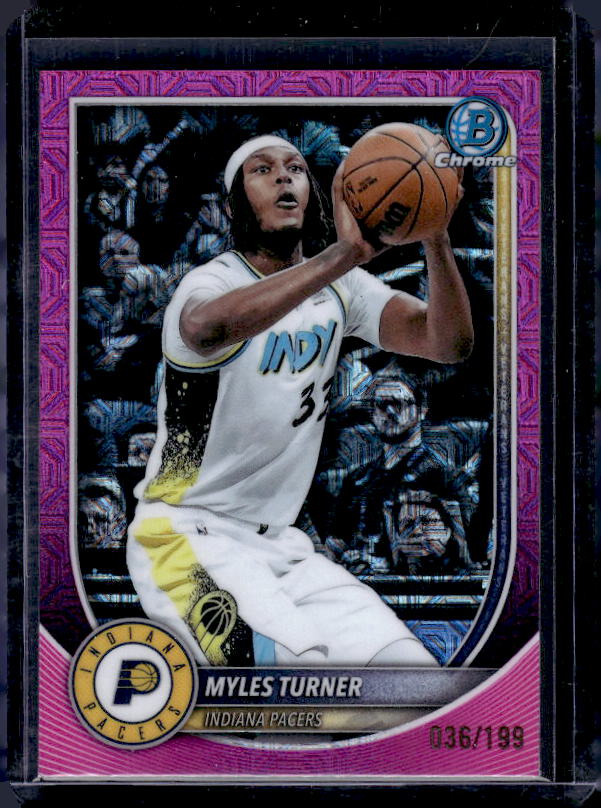 2025-26 Bowman #BCV-161 Myles Turner Chrome Fuchsia Refractors #/199