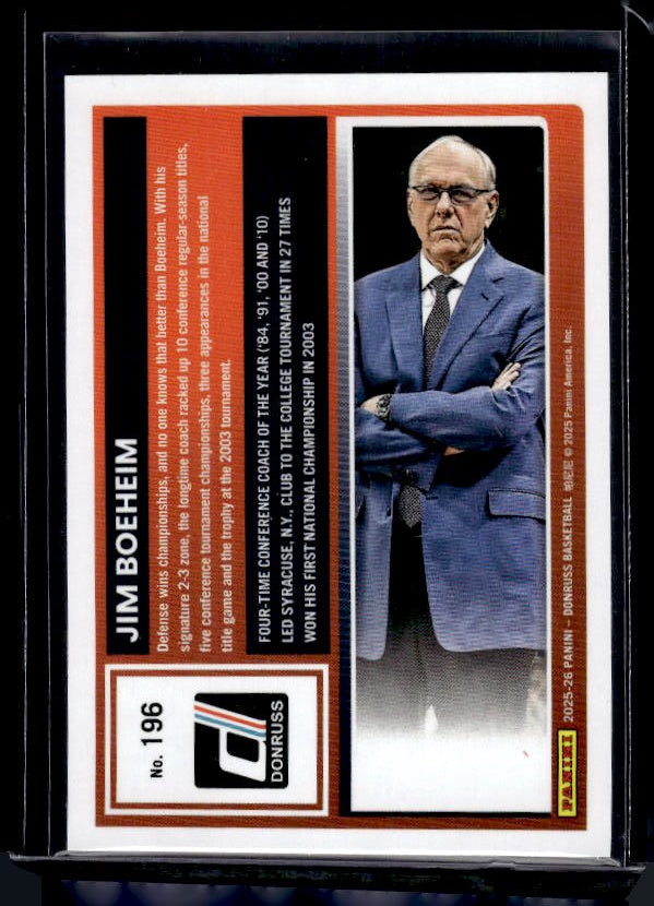 2025-26 Donruss #196 Jim Boeheim Blue Explosion #/35