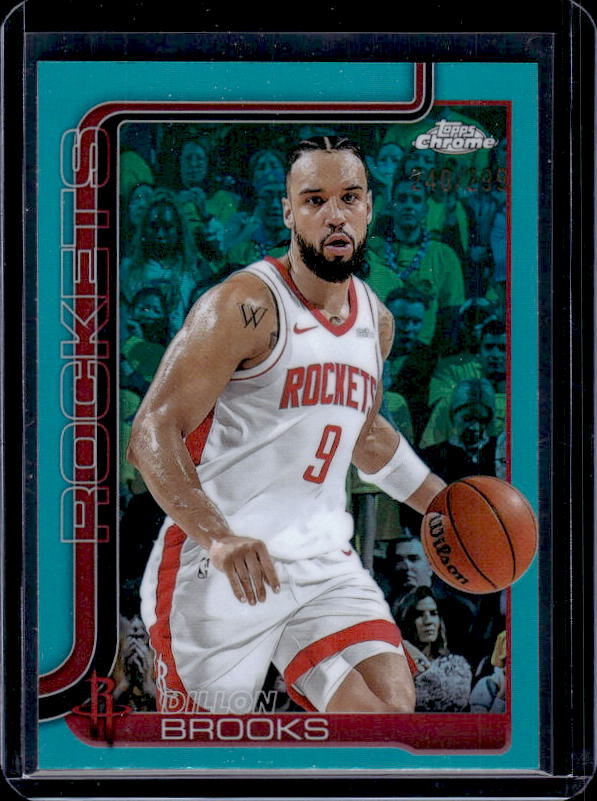 2025-26 Topps Chrome #70 Dillon Brooks Aqua Refractor #/199