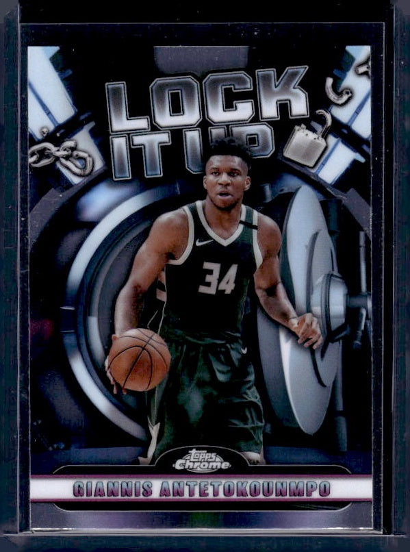 2024-25 Topps Chrome #LIU-5 Giannis Antetokounmpo Lock It Up