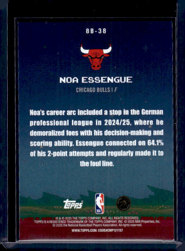 2025-26 Topps #8B-38 Noa Essengue 8-Bit Ballers