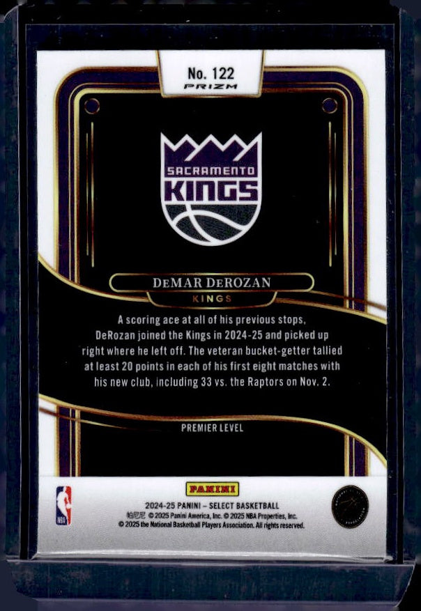 2024-25 Panini Select #122 DeMar DeRozan Green White Purple Prizm