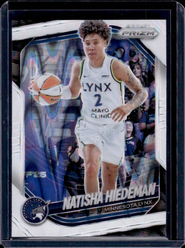 2025 Panini Prizm WNBA #53 Natisha Hiedeman White Seismic Prizms