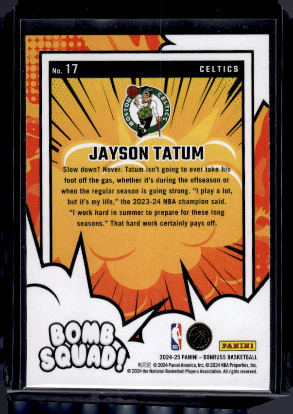 2024-25 Donruss #17 Jayson Tatum Bomb Squad