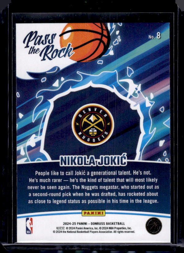 2024-25 Donruss #8 Nikola Jokic Pass the Rock