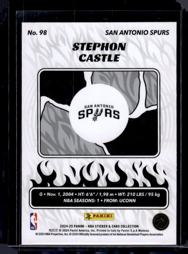 2024-25 Panini NBA Sticker & Card Collection #98 Stephon Castle Cards