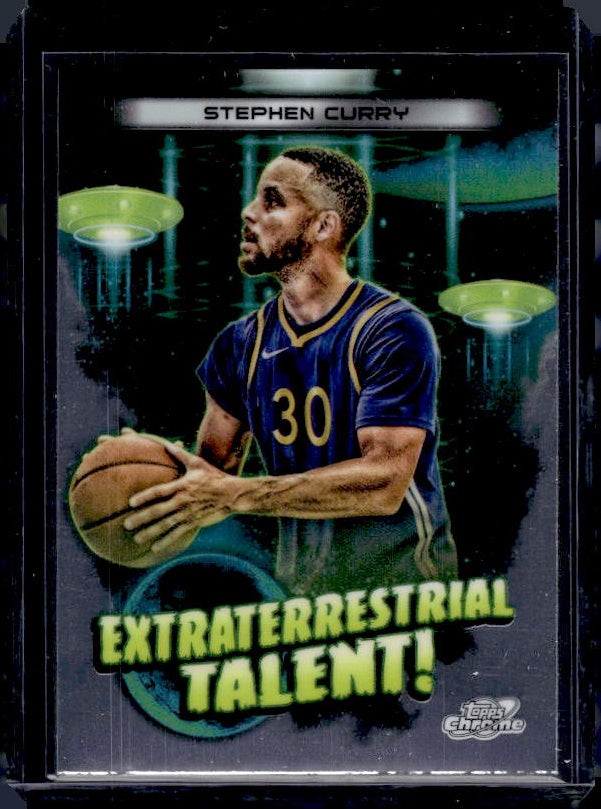 2023-24 Topps Chrome Cosmic #ET-13 Stephen Curry Extraterrestrial Talent
