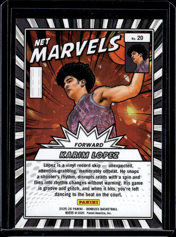 2025-26 Donruss #20 Karim Lopez Net Marvels