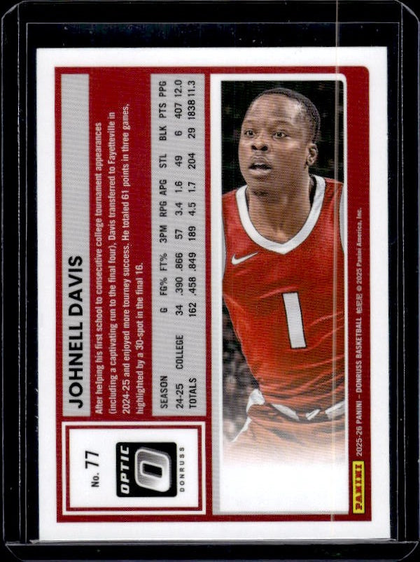 2025-26 Donruss #77 Johnell Davis Optic