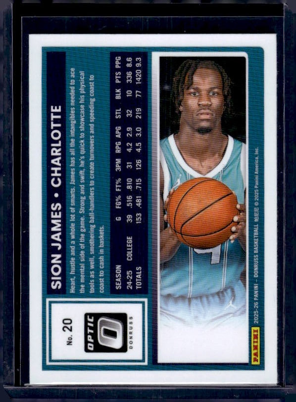 2025-26 Donruss #20 Sion James Optic