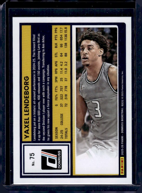 2025-26 Donruss #75 Yaxel Lendeborg