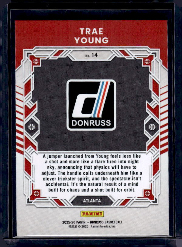 2025-26 Donruss #14 Trae Young Elite Series