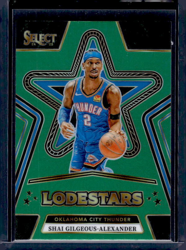 2024-25 Panini Select #8 Shai Gilgeous-Alexander Lodestars Green Prizms