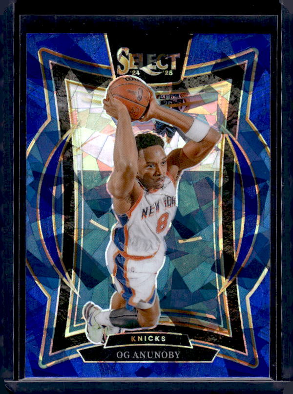 2024-25 Panini Select #11 OG Anunoby Blue Cracked Ice Prizm