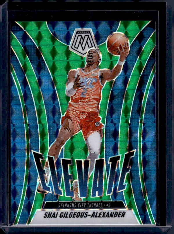 2024-25 Panini Mosaic #25 Shai Gilgeous-Alexander Elevate Mosaic Green