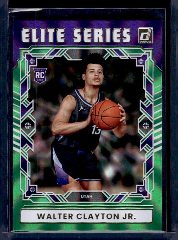 2025-26 Donruss #9 Walter Clayton Jr. Elite Series Holo Green Laser