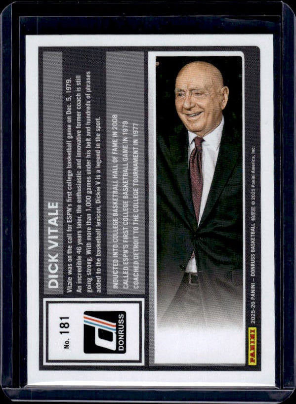 2025-26 Donruss #181 Dick Vitale Holo Green Laser