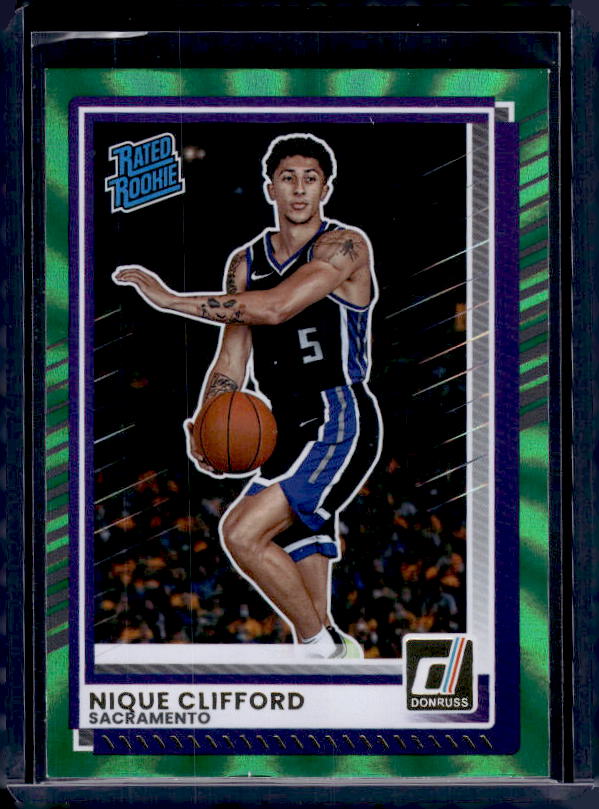 2025-26 Donruss #15 Nique Clifford Holo Green Laser
