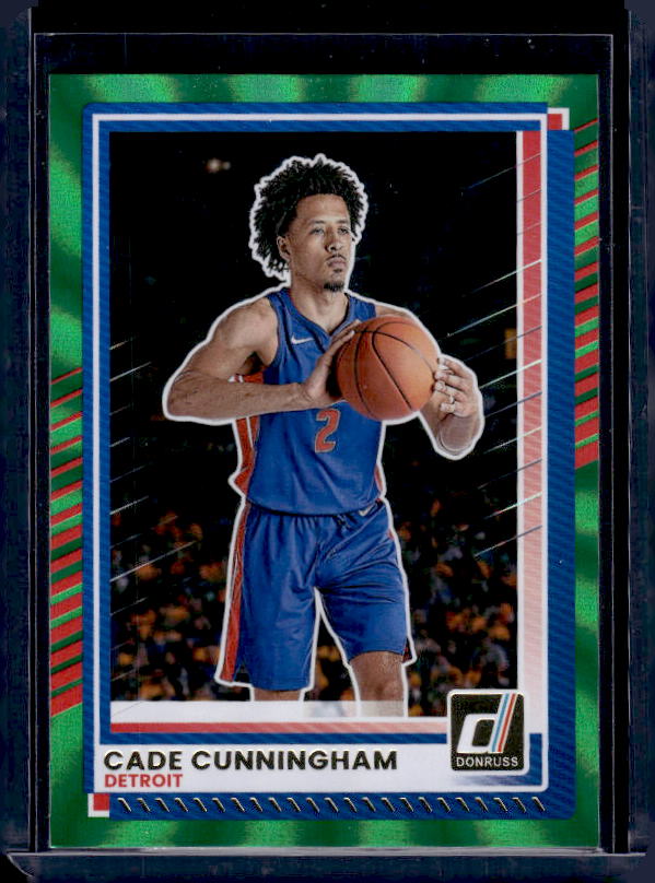 2025-26 Donruss #108 Cade Cunningham Holo Green Laser