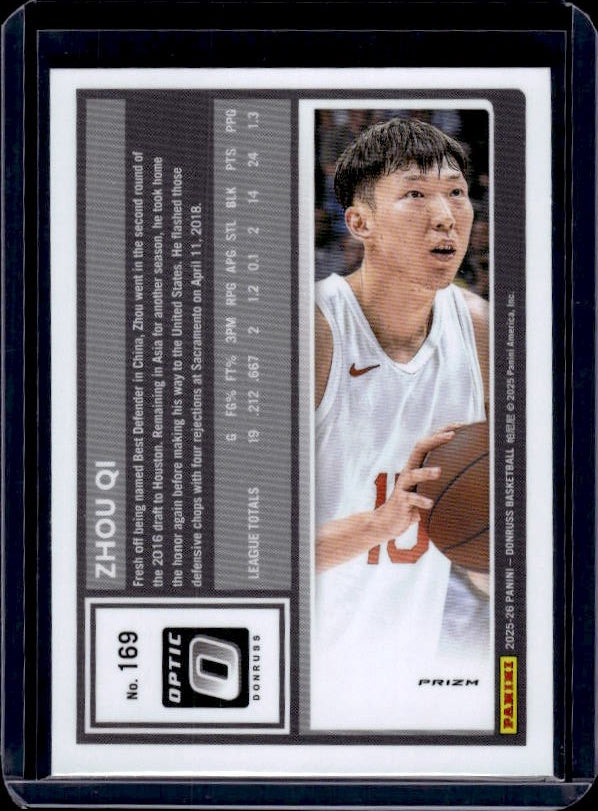 2025-26 Donruss #169 Zhou Qi Holo