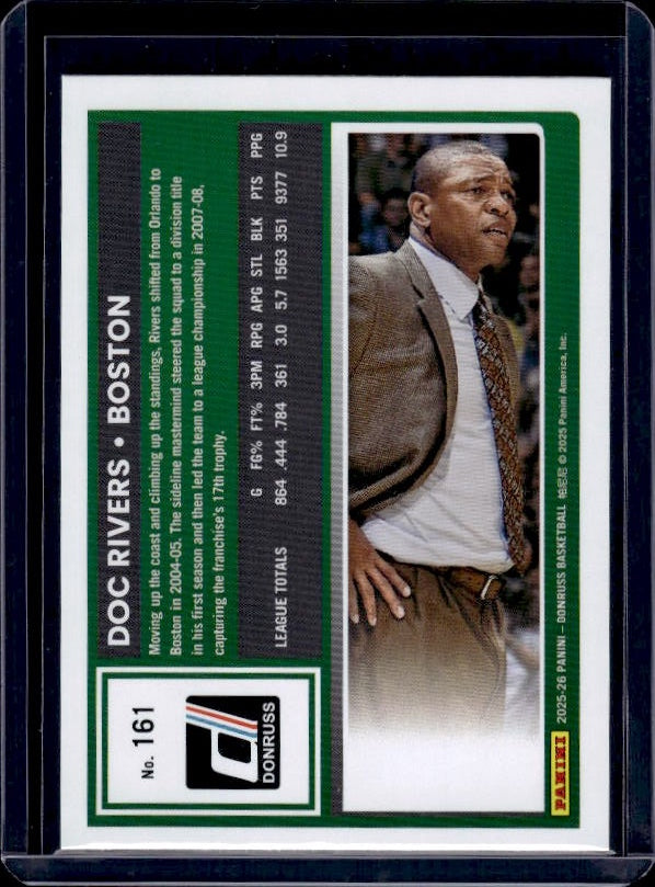 2025-26 Donruss #161 Doc Rivers Holo Green Laser