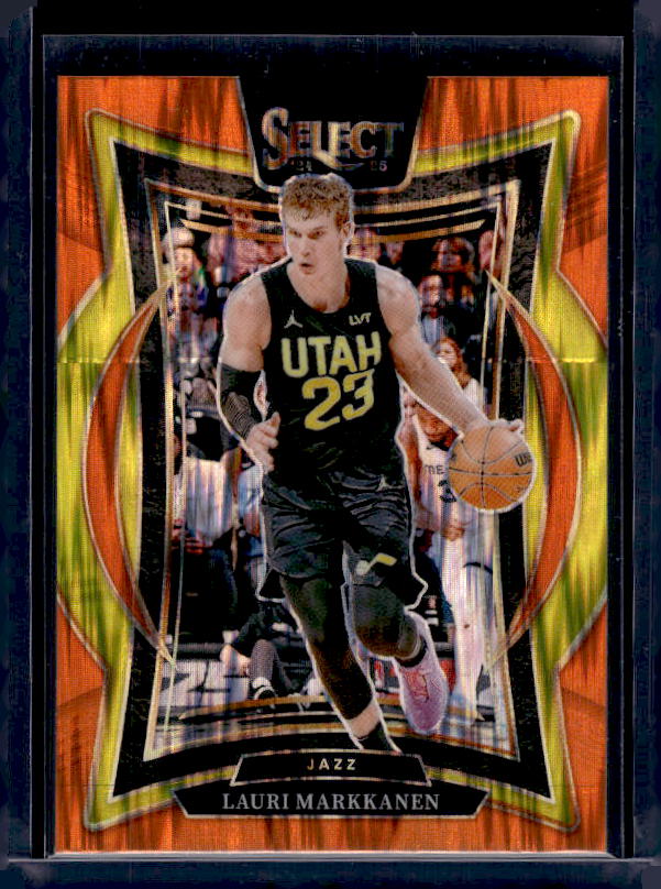 2024-25 Panini Select #62 Lauri Markkanen Orange Flash Prizm