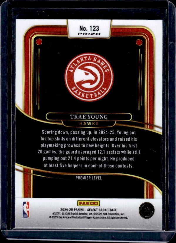 2024-25 Panini Select #123 Trae Young Silver Prizm