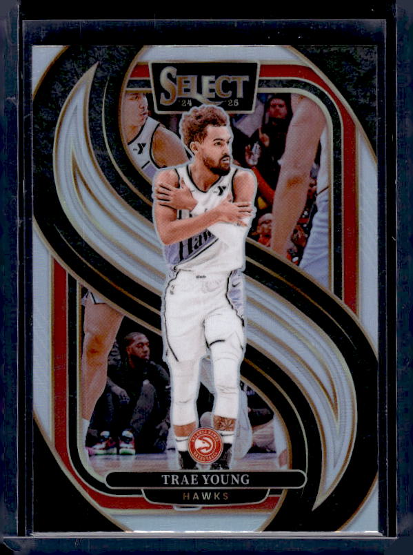 2024-25 Panini Select #123 Trae Young Silver Prizm