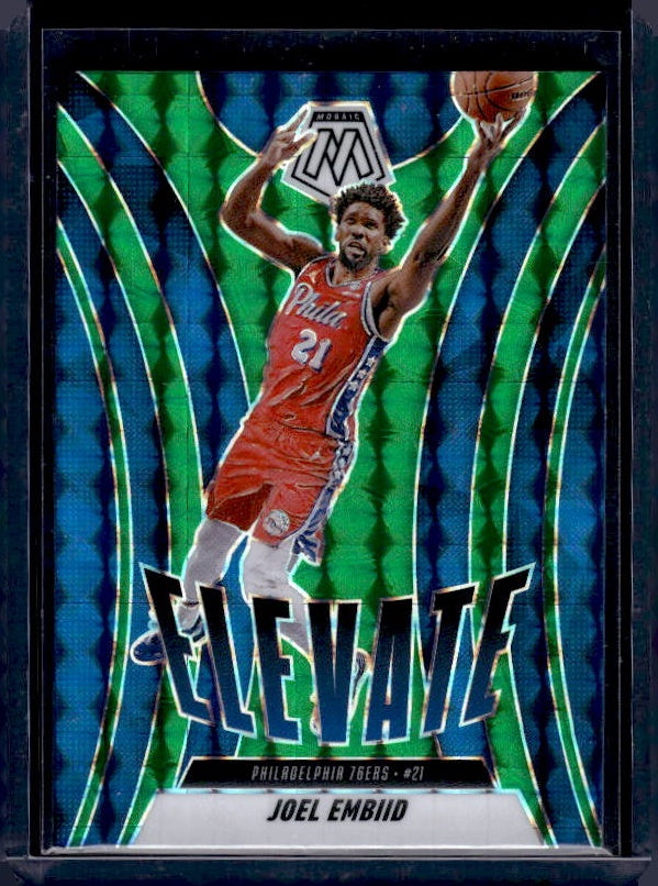 2024-25 Panini Mosaic #23 Joel Embiid Elevate Mosaic Green