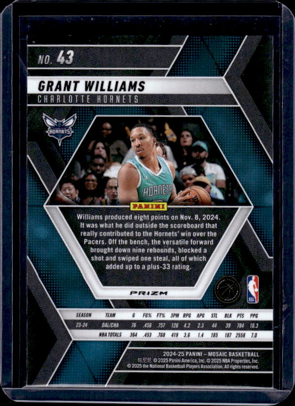 2024-25 Panini Mosaic #43 Grant Williams Green Mosaic