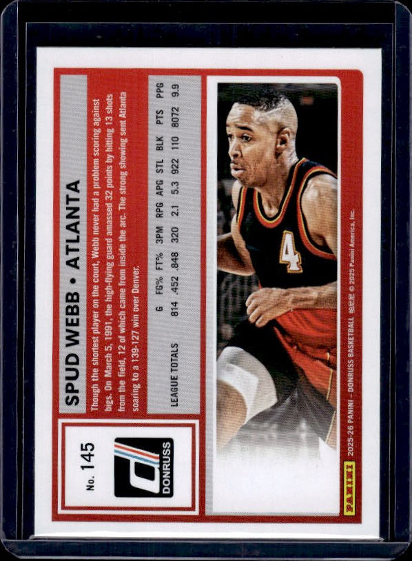2025-26 Donruss #145 Spud Webb Holo Green Laser