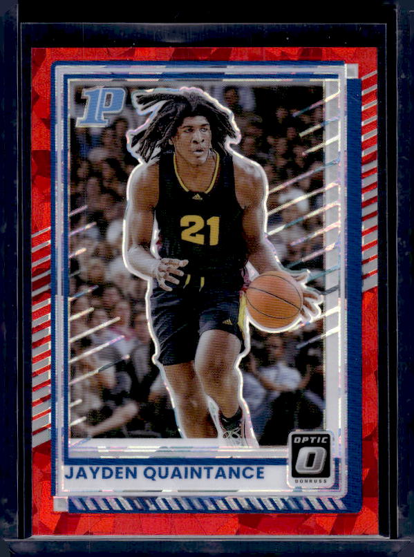 2025-26 Donruss #72 Jayden Quaintance Optic Red Cracked Ice