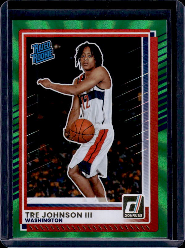 2025-26 Donruss #2 Tre Johnson III Holo Green Laser